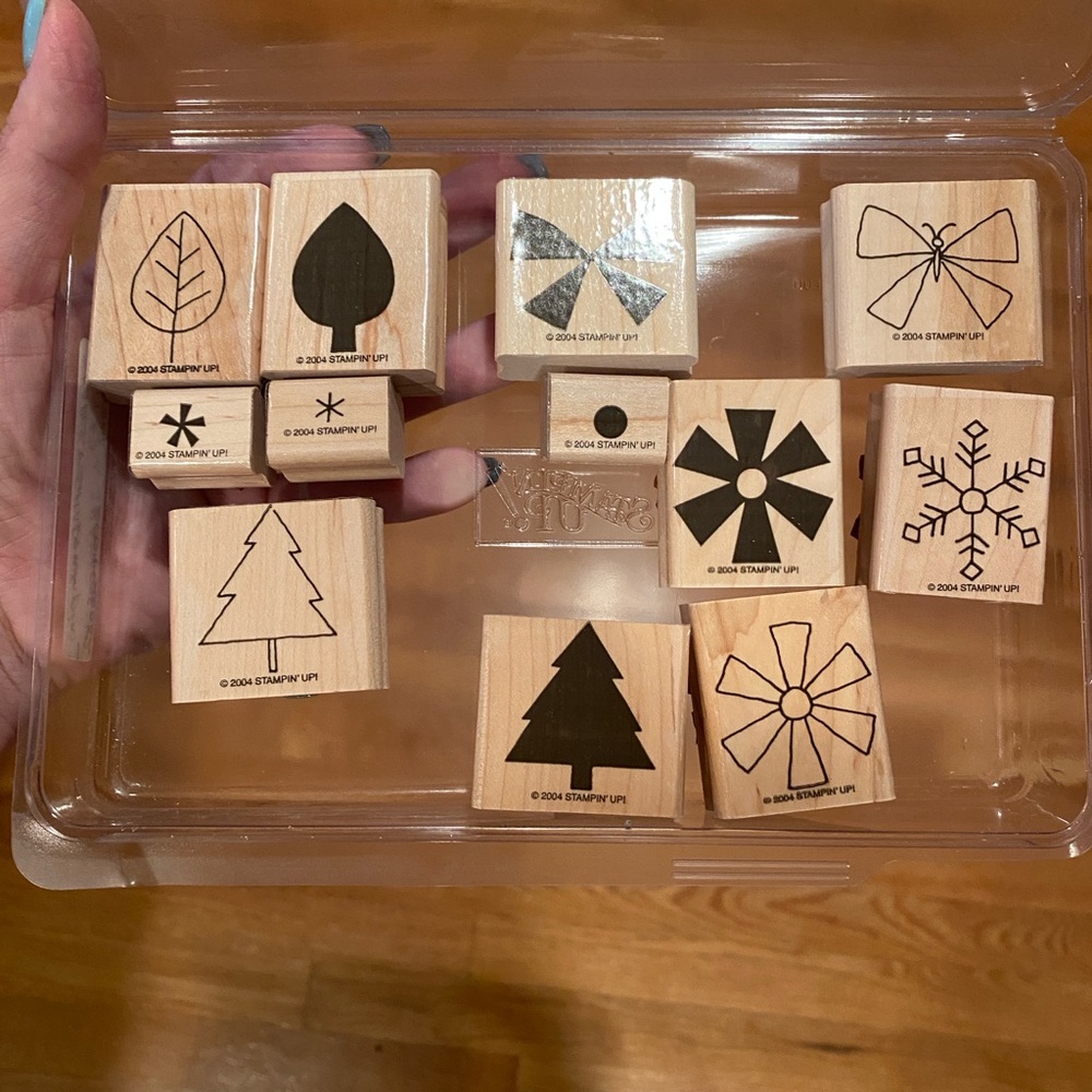 Stampin' Up! Wooden Stamp Set Two-Step Stampin Shapes & Shadows